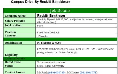 Campus Drive By Reckitt Benckieser