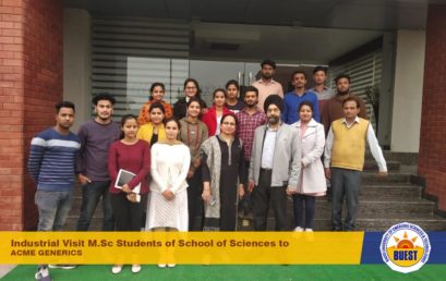 Industrial Visit at Acme Generics Organized by Baddi University