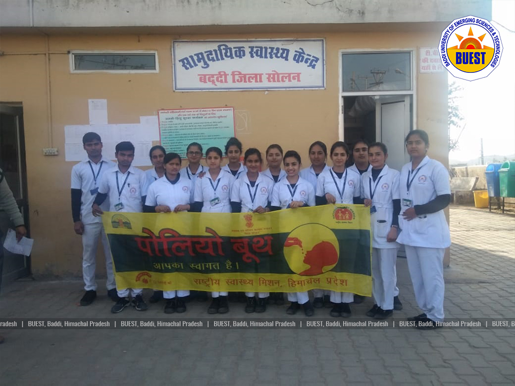 Polio Vaccination by Baddi University Students